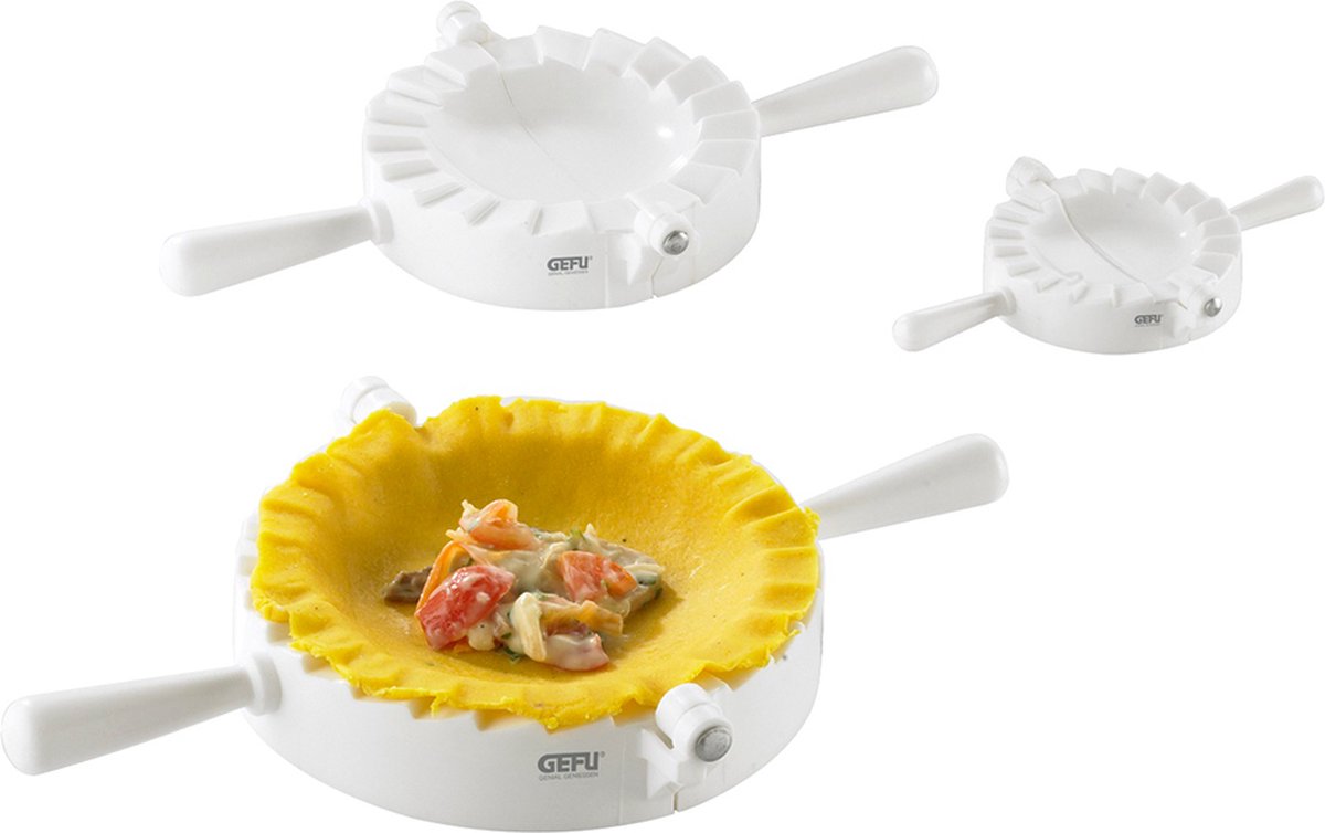 Gefu pasta perfetta deegpersenset - 3-delig - voor ravioli gevuld pastadeeg