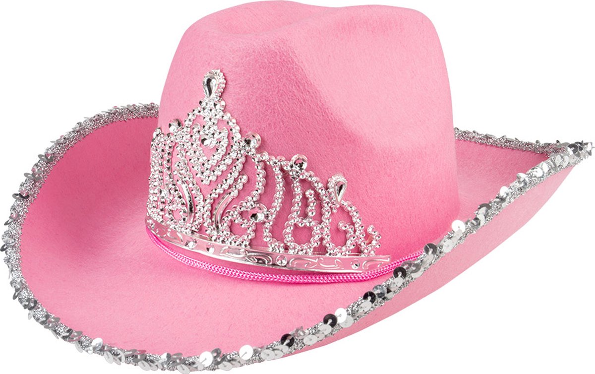 Boland hoed glimmer roze