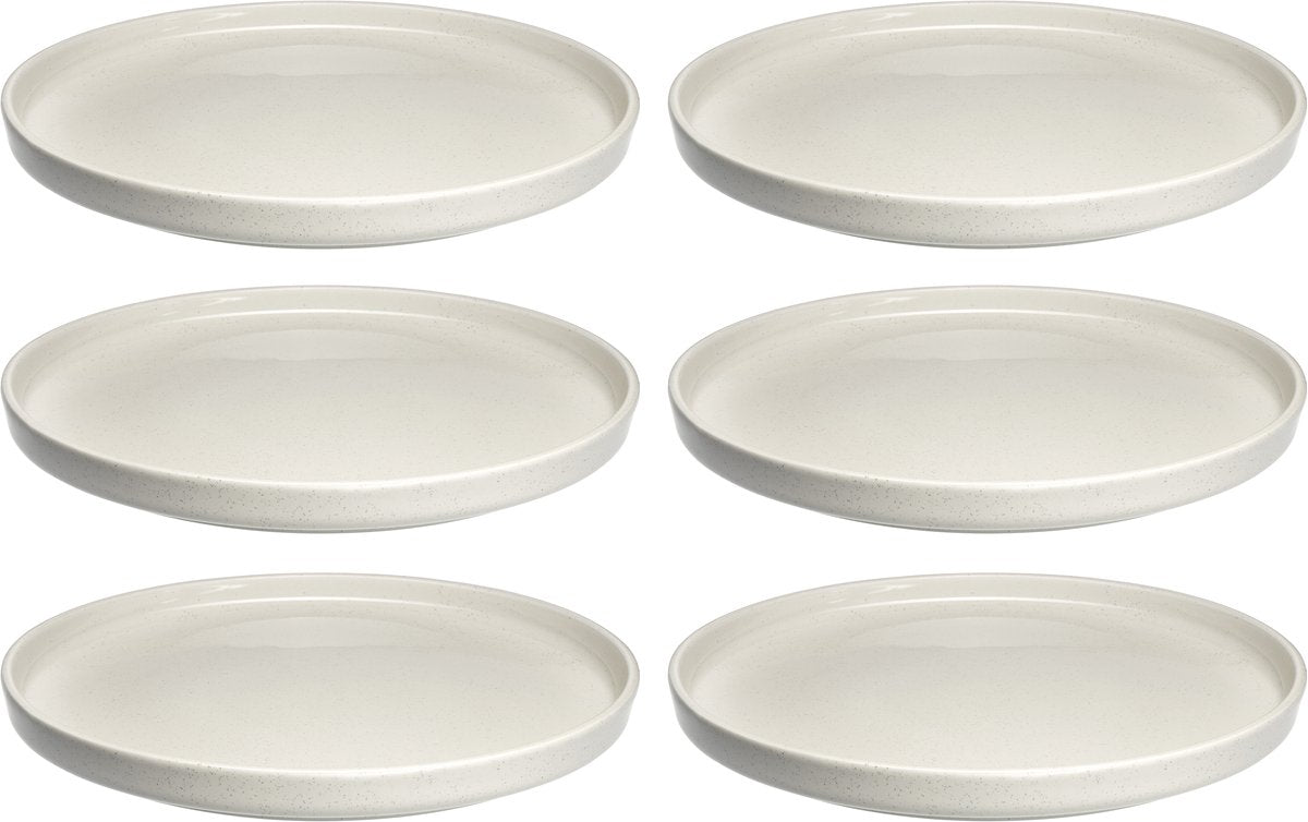 Leonardo roma bord 22cm creme - set 6