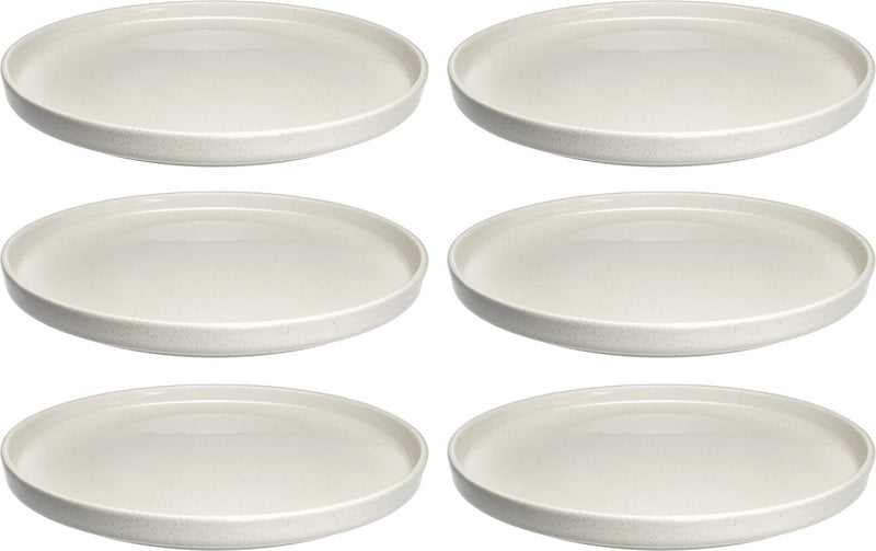 Leonardo roma bord 22cm creme - set 6