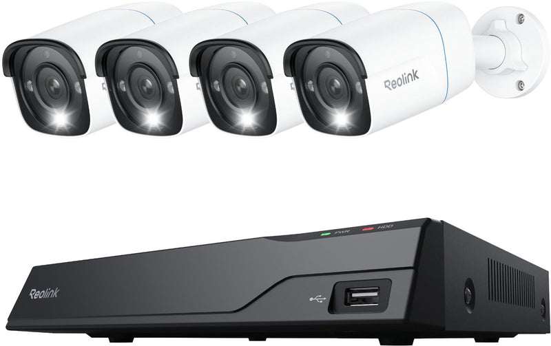 Reolink 4k uhd beveiligingscamerasysteem - poe - 8-kanaals nvr met 24 7 opname - slimme detectie - tweewegaudio - nvs8-8mb4