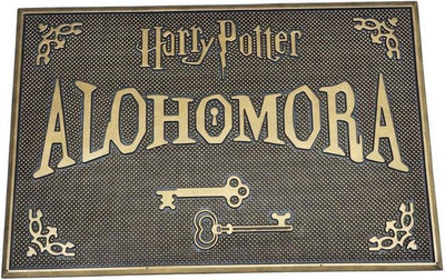 Pyramid international harry potter deurmat alohomora 40 x 60 cm zwart goudkleurig