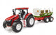 Bruder tractor roadmax met achteraanhanger en 3 boomstammen