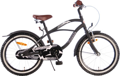 Volare Black Cruiser Kinderfiets - Jongens - 18 inch - Zwart - 95% afgemonteerd