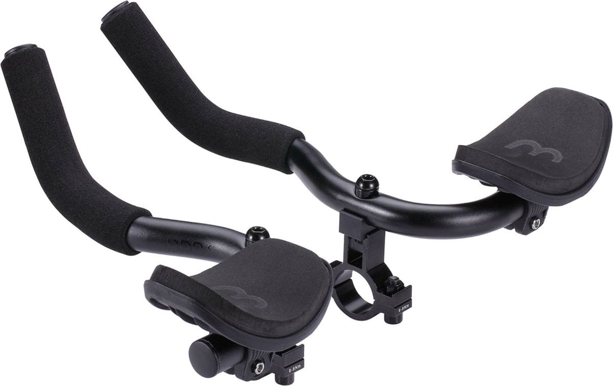 Bbb cycling opzetstuur racefiets - aluminium ligstuur - verstelbaar opzetstuur met armsteun - tijdritstuur - triathlon stuur - compatibel met 22.2, 25.4 of 31.8mm fietsstuur - aerocomfort bhb-59