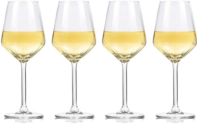 Alpina wijnglazen witte wijn - 4 stuks witte wijnglazen - wijnglas 38cl - wijnglazen set - glazenset voor diner - wijn glazen - helder glas