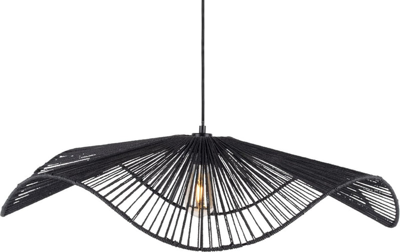 Leitmotiv hanglamp sombra large - zwart - 80x80x19cm - modern - hanglampen eetkamer, slaapkamer, woonkamer