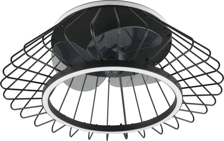 Rl live your light reality karlsborg - ventilator - zwart mat - incl. 1x smd 30w
