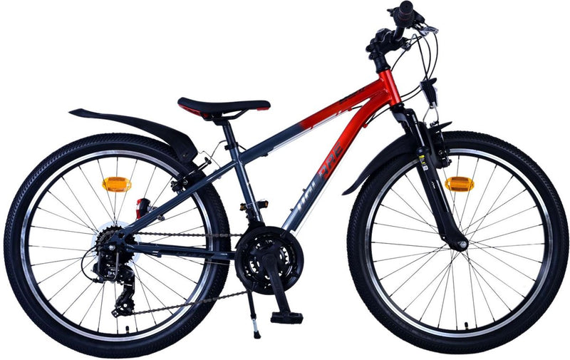 Volare xc race kinderfiets - 24 inch - 21 speed - rood grijs