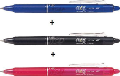 Pilot frixon ball clicker medium 3 stuks (rood, blauw en zwart)