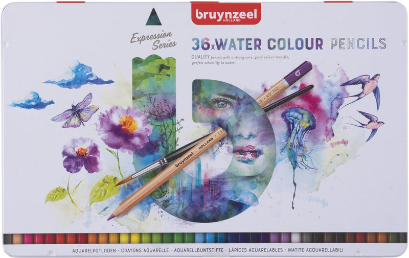 Bruynzeel expression aquarelpotloden blik 36
