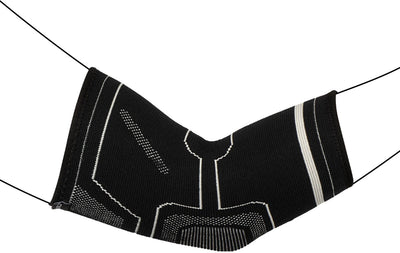 Avento elleboog compressie bandage - zwart zilvergrijs - s m