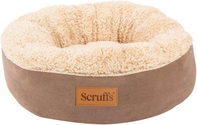 Scruffs cosy donutmand - comfortabel en voordelig met zachte binnenvoering en imitatie suède buitenvoering - 4 kleuren - ø 45 cm - caramel brown