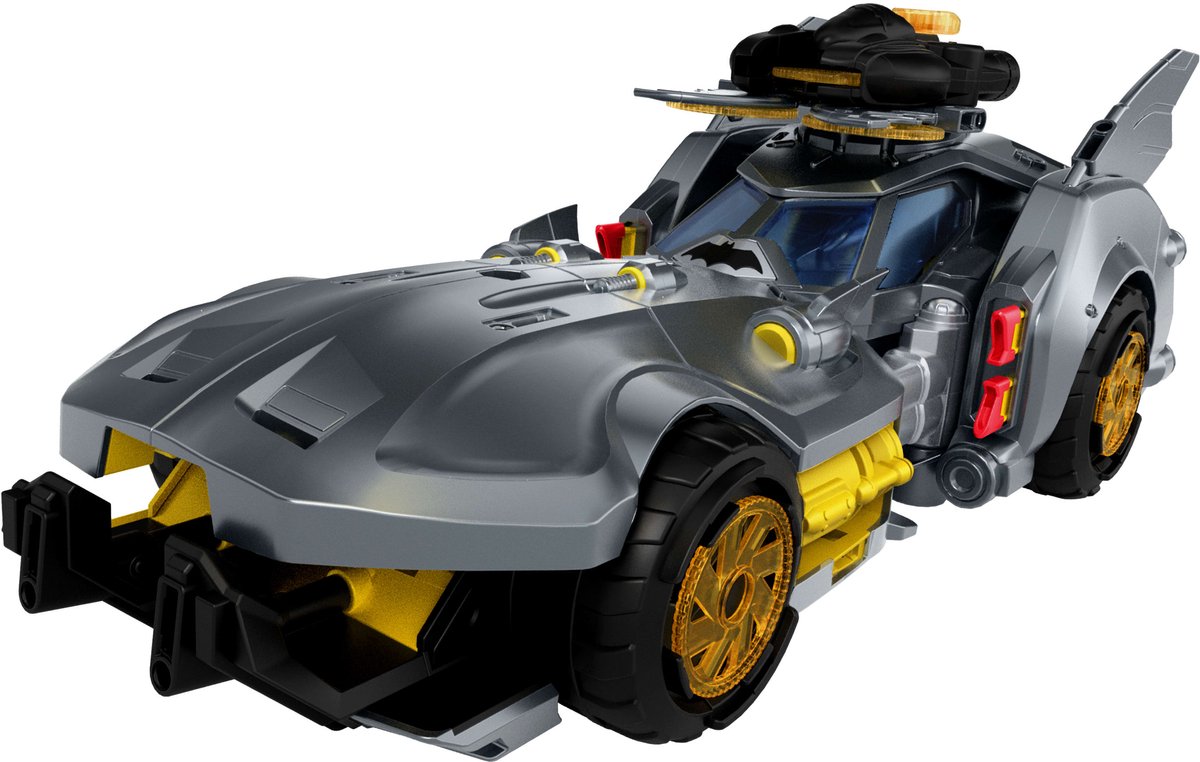 Mattel dc premier batmobiel - met bat-drone kanon en projectielen