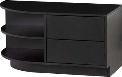 Woood finca tv meubel rond links - zwart - 40x78x40