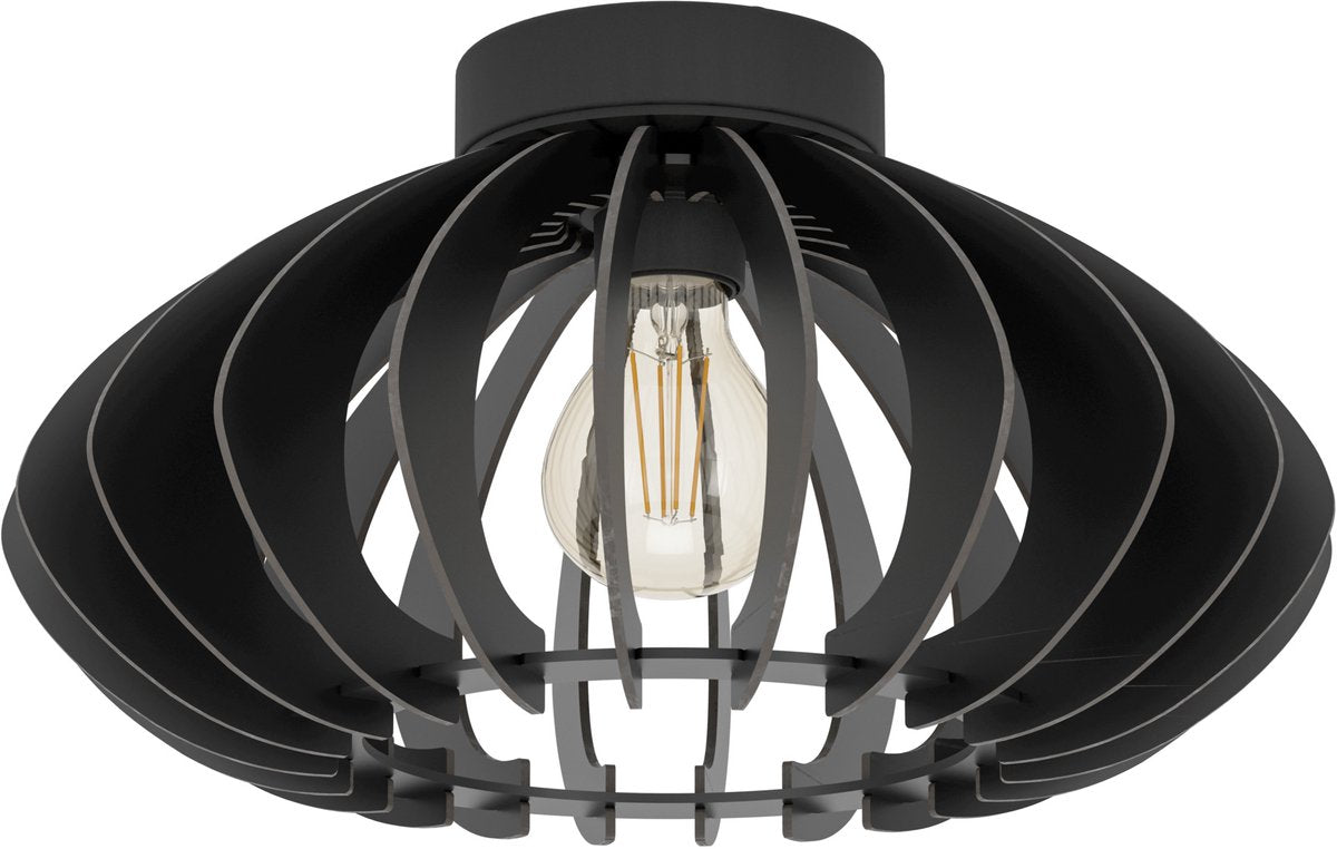 Eglo cossano 3 plafondlamp - e27 - ø 38 cm - zwart