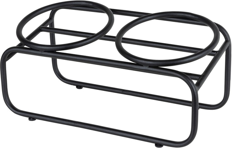 District 70 butler - verhoogde voerbakstandaard voor katten - handgemaakt van staal - zwart - 30 x 14 x 12,5 cm