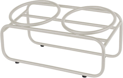 District 70 butler - verhoogde voerbakstandaard voor katten - handgemaakt van staal - beige - 30 x 14 x 12,5 cm