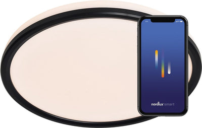 Nordlux liva-plafondlamp-smart-2700 6500k+rgb-ip44-zwart
