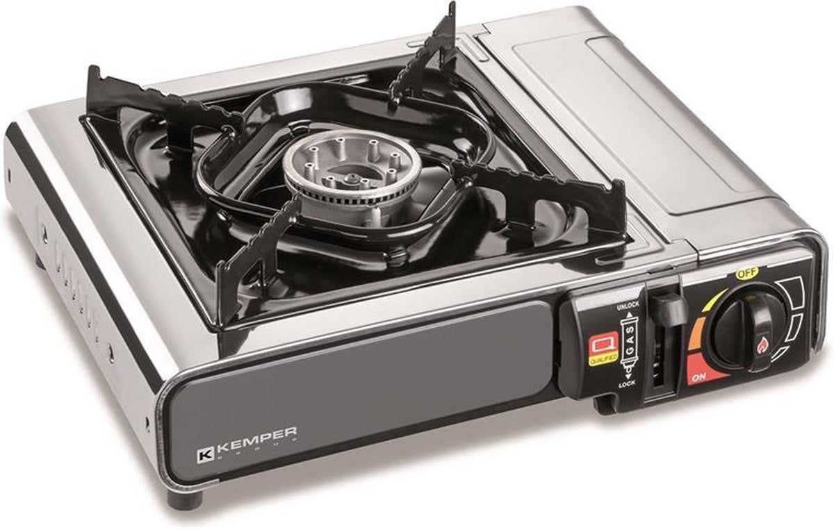 Kemper draagbaar gaskooktoestel xtra smart - gasbarbecue - 2200w - 33x29x8 cm