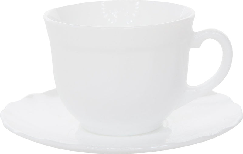 Luminarc trianon kop en schotel - 22cl - set-6