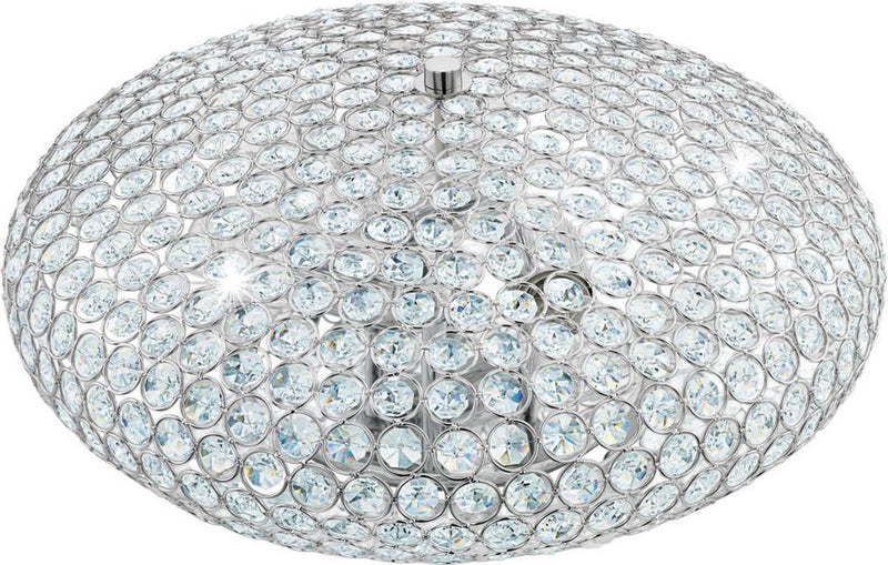 Eglo clemente - plafondlamp - 3 lichts - ø450mm. - chroom - helder