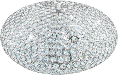 Eglo clemente - plafondlamp - 3 lichts - ø450mm. - chroom - helder