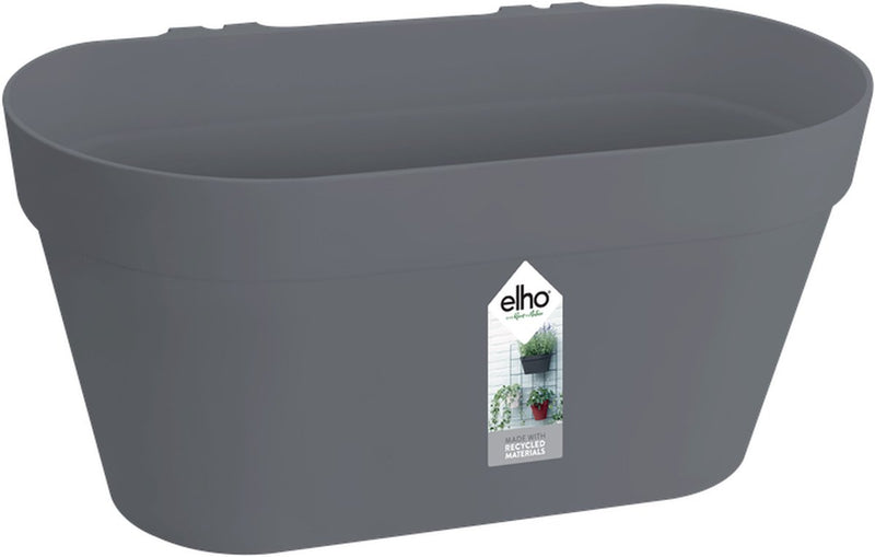 Elho loft urban green wall pot duo 28 - bloempot voor balkon buiten - ø 28.0 x h 13.2 cm - antraciet