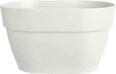 Elho vibia campana flower bridge 40 - plantenbak voor balkon railing - 100% gerecycled plastic - ø 39.0 x h 22.0 cm - zijdewit