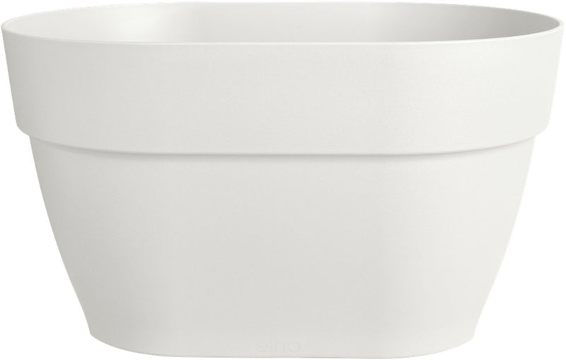 Elho vibia campana flower bridge 40 - plantenbak voor balkon railing - 100% gerecycled plastic - ø 39.0 x h 22.0 cm - zijdewit