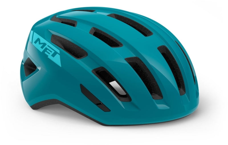 Met miles mips fietshelm mannen vrouwen – fietshelm stadsfiets volwassenen – e-bike – trekking – maat s m (52-58cm) – teal glossy (blauw)