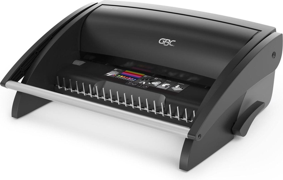 Gbc combbind 110 pons inbindmachine voor a3 en a4 formaten - zwart