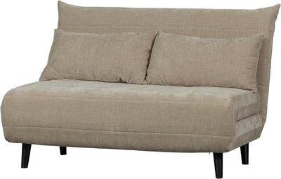 Woood xem slaapbank - 1-persoons - chenille stof - naturel - 80x122x92