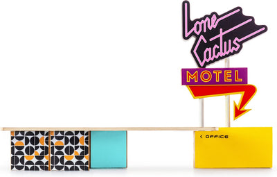 Candylab houten speelgoed - lone cactus motel speelset voor kinderen.