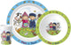 Bambolino fien en teun kinderservies set 3-delig - bord, schaaltje en beker - boerderij - toys