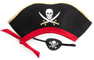 Little adventures - deluxe piratenhoed - met ooglapje