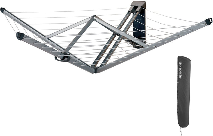 Brabantia wallfix wanddroogrek - met beschermhoes - 24 m - metallic grey