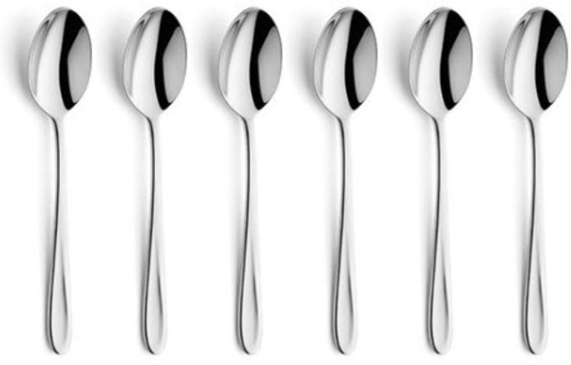Amefa monaco - 6-delige theelepel set - voor 6 personen - zilverkleurig - rvs - vaatwasmachinebestendig - 18 10 - 6 persoons