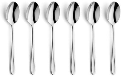 Amefa monaco - 6-delige theelepel set - voor 6 personen - zilverkleurig - rvs - vaatwasmachinebestendig - 18 10 - 6 persoons
