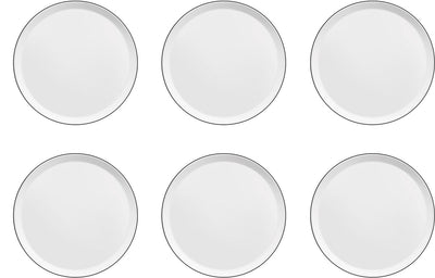 Medard de noblat - yaka black - dinerbord 27 cm - 6 delig - porselein