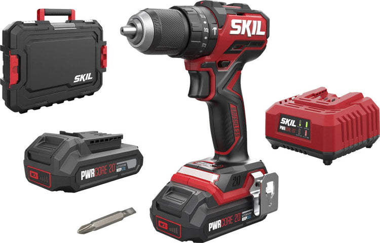 Skil - 3075hc - klopboormachine - brushless, incl. 2 accu's 2,0ah + snellader