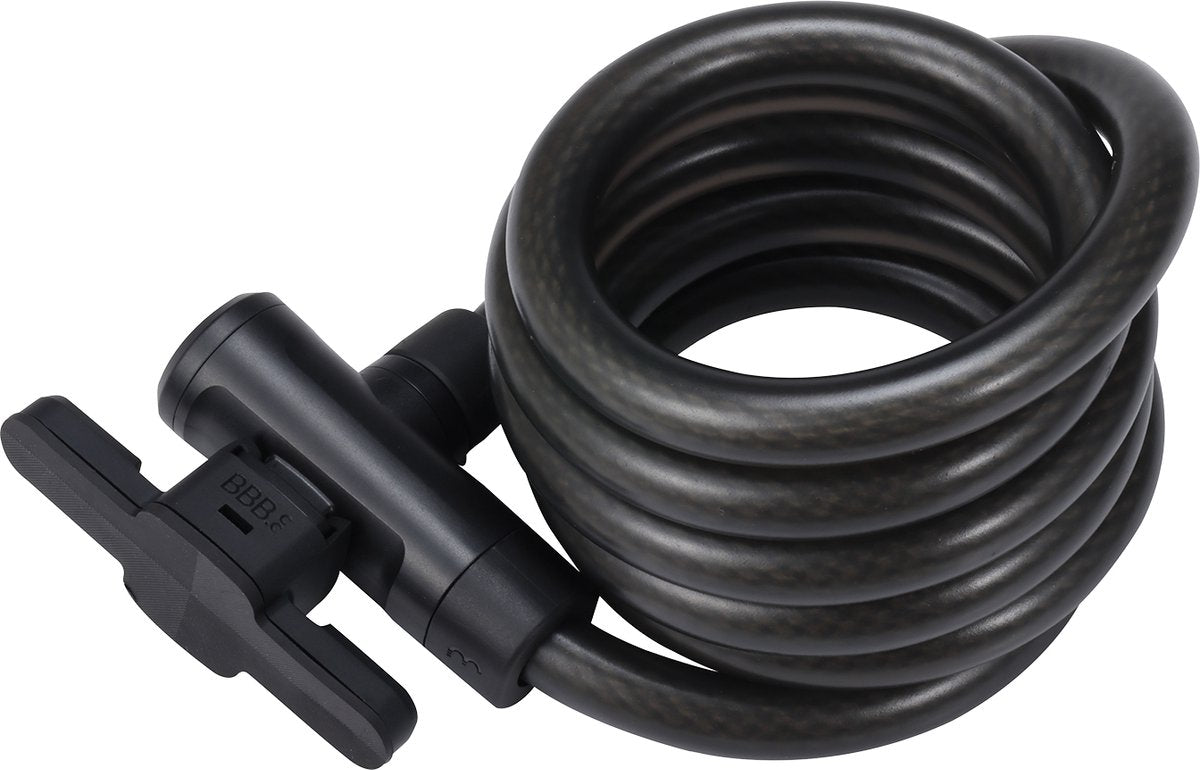 Bbb cycling keyguard cable - fietsslot met 3 sleutels - lengte: 180cm - dikte: 15mm - kabelslot voor stadsfiets, racefiets mountainbike - bbl-112b