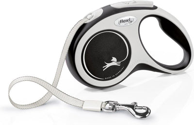 Flexi new comfort - rollijn hondenriem - s - 5 m - zwart grijs - <12 kg