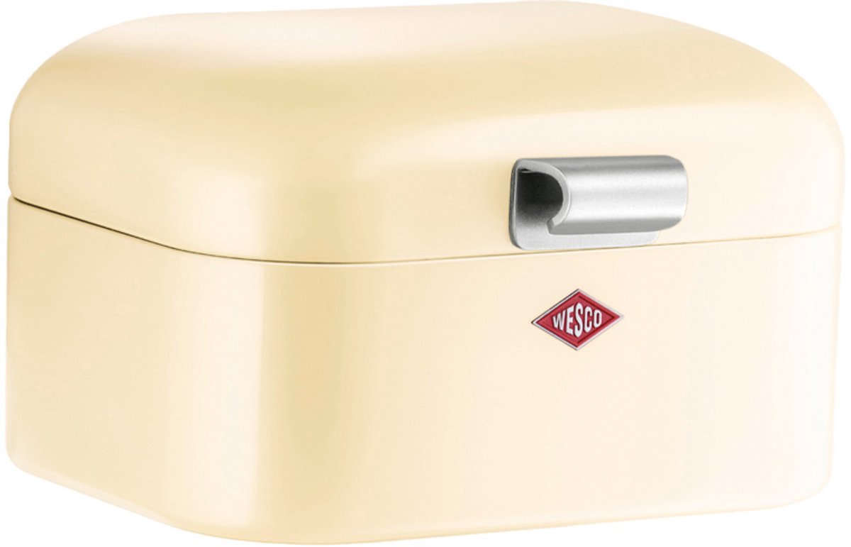 Wesco mini grandy broodtrommel | 2 liter - maat s | metaal - amandel | brooddoos