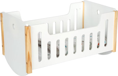 Small foot - houten poppenbed wit little button