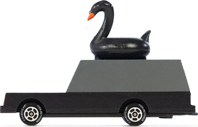 Candylab speelgoedauto black swan wagon - retro houten auto.