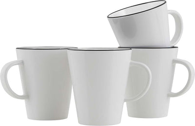 Gimex - linea line - mok - zwart - 4 stuks