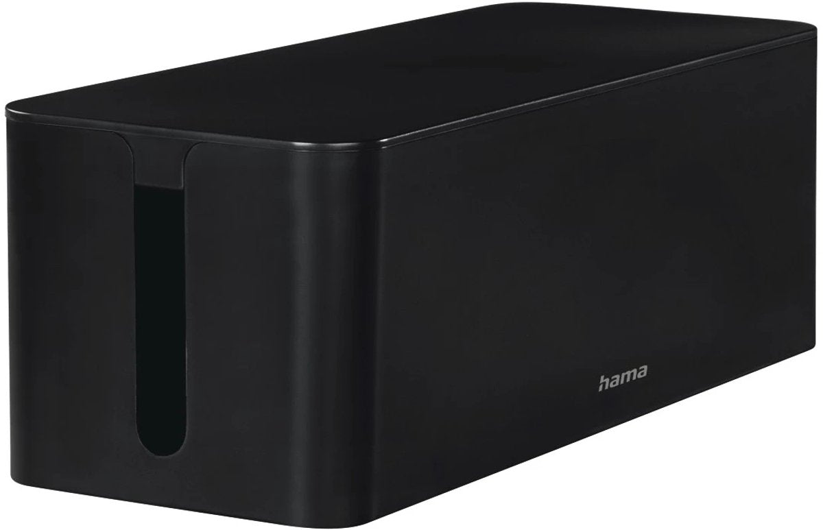 Hama 00221012 kabelbox kunststof zwart (l x b x h) 15.6 x 4 x 13.5 cm 1 stuk(s)