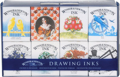 Winsor newton 1090093 drawing ink set – henry ink collection – 8 × 14 ml tekentinten