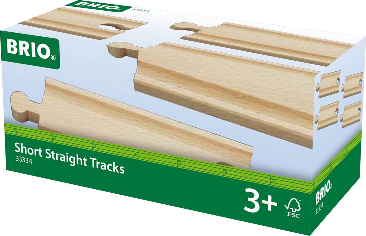 Brio halve rechte rails - 33334